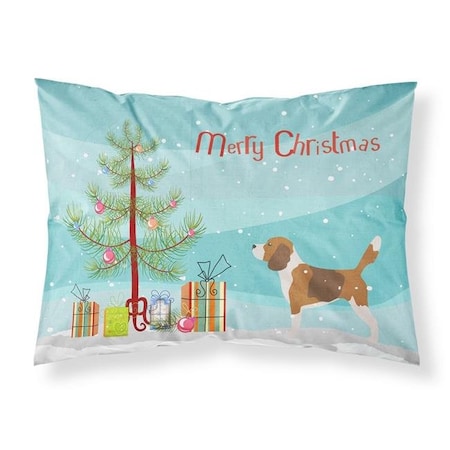 Carolines Treasures BB2928PILLOWCASE Beagle Merry Christmas Tree Fabric Standard Pillowcase BB2928PILLOWCASE